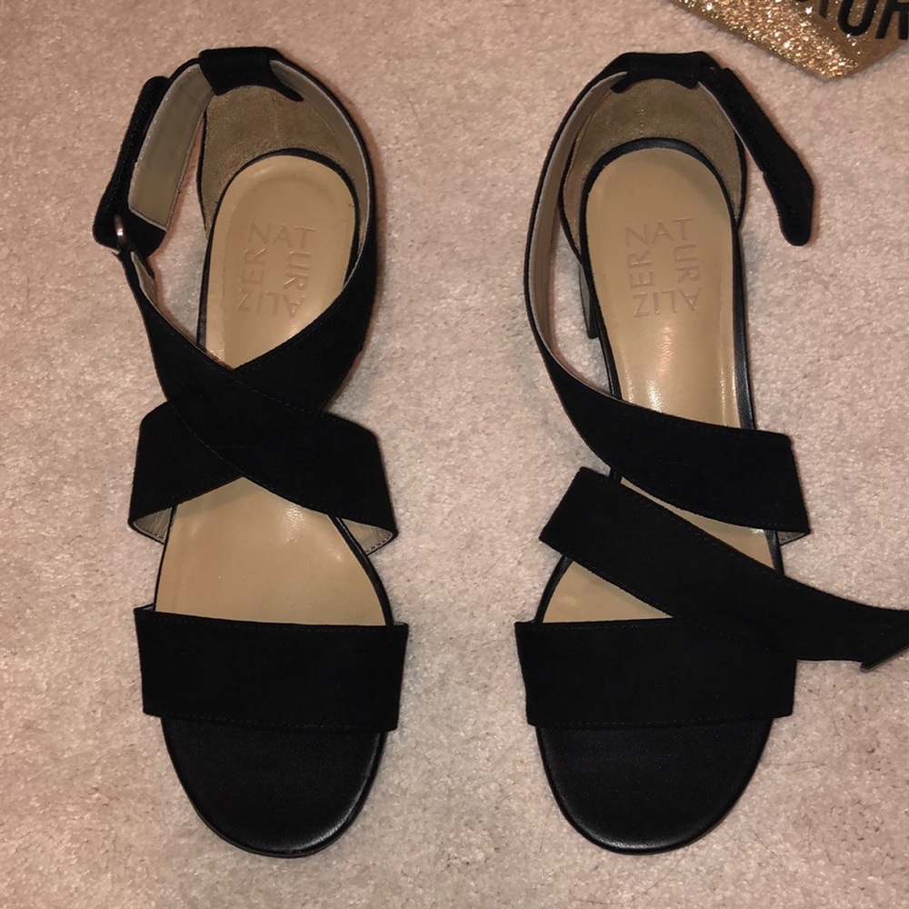 black strap heels
